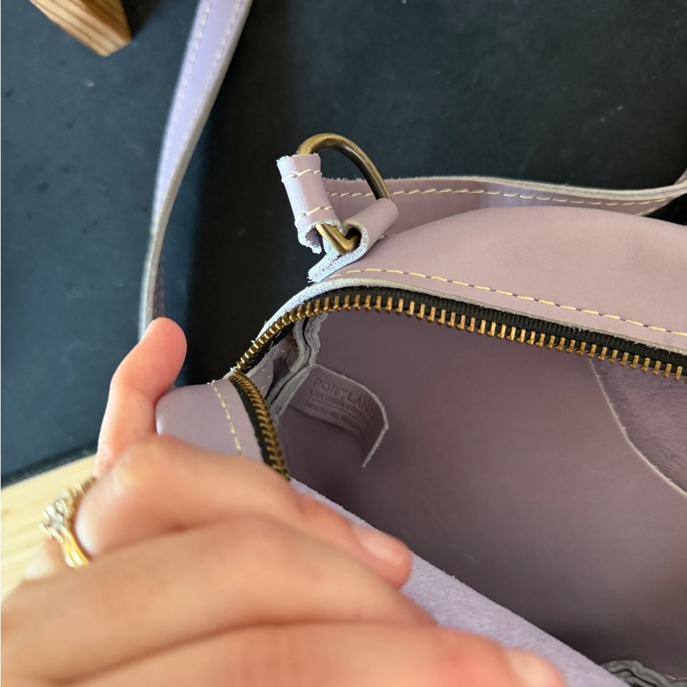 Portland Leather Small Circle Crossbody Bag - Picture 6 of 6